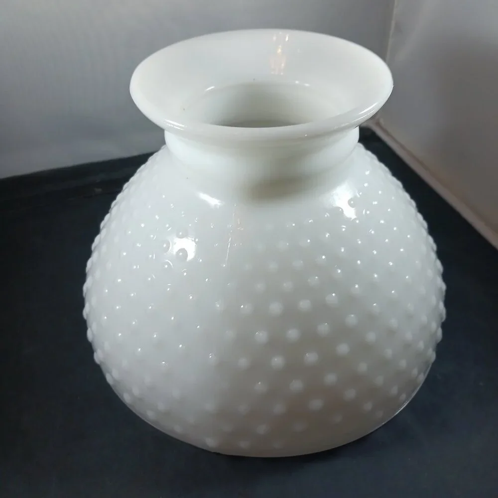 Vintage Hobnail Milk Glass Lamp Shade